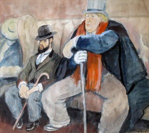 Toulouse-Lautrec with Oscar Wilde