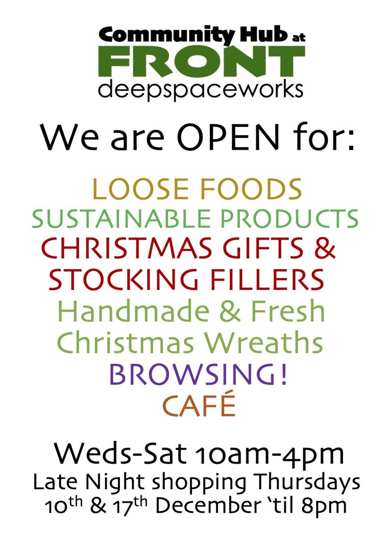 FRONT of deepspaceworks OPEN for All Sorts!
