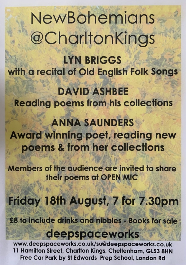 NewBohemians@CharltonKings Poetry Evening in August